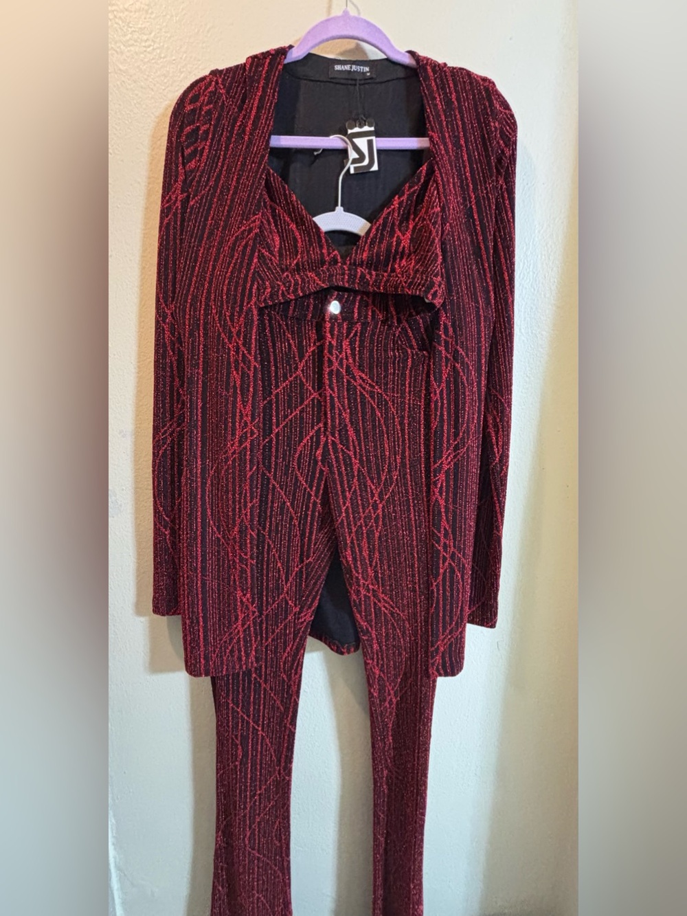 NWT SHANE JUSTIN Three-Piece Shimmer Set - Picture 14 of 15